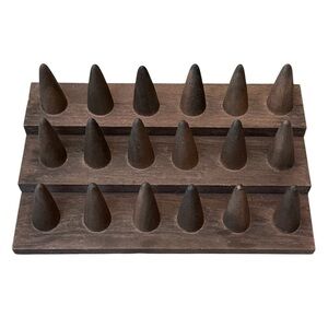 Rustic Wood Tiered Ring Display Stand